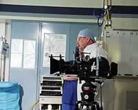 Bill Chvala directs an operating room for Good Samaritan Hospital.