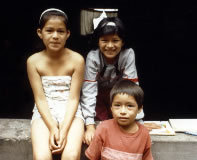 Philippine children pose for a photo.
