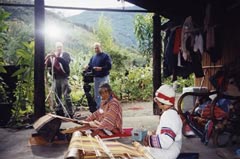 Setting up for a shot of Atayal women weaving.Shot in the central mountains of Taiwan for the video In the Shadow of Dabajian Mountain.